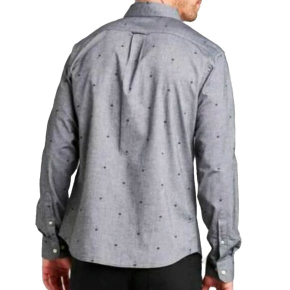 NWT Button-Down Long-Sleeve Shirt - Men's Size XXL - Slim-Fit, Gray, Goodfellow - Picture 2 of 4